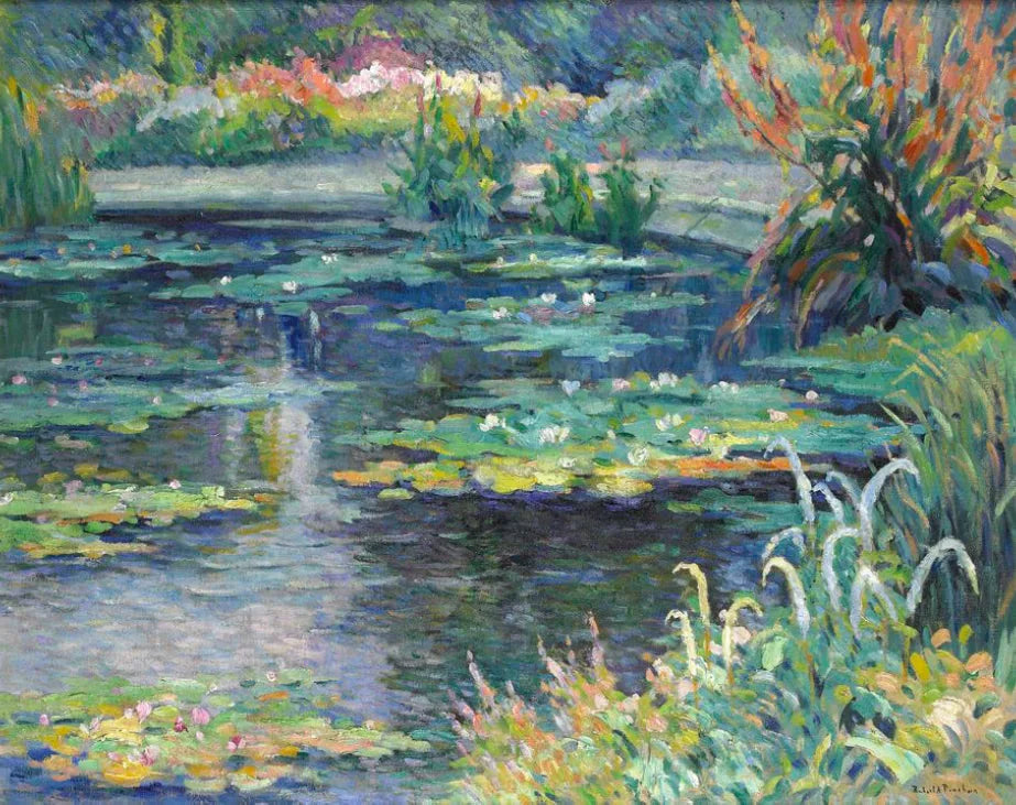 Le bassin aux nymphéas - Robert Antoine Pinchon image 1 reproduction de peinture à l’huile