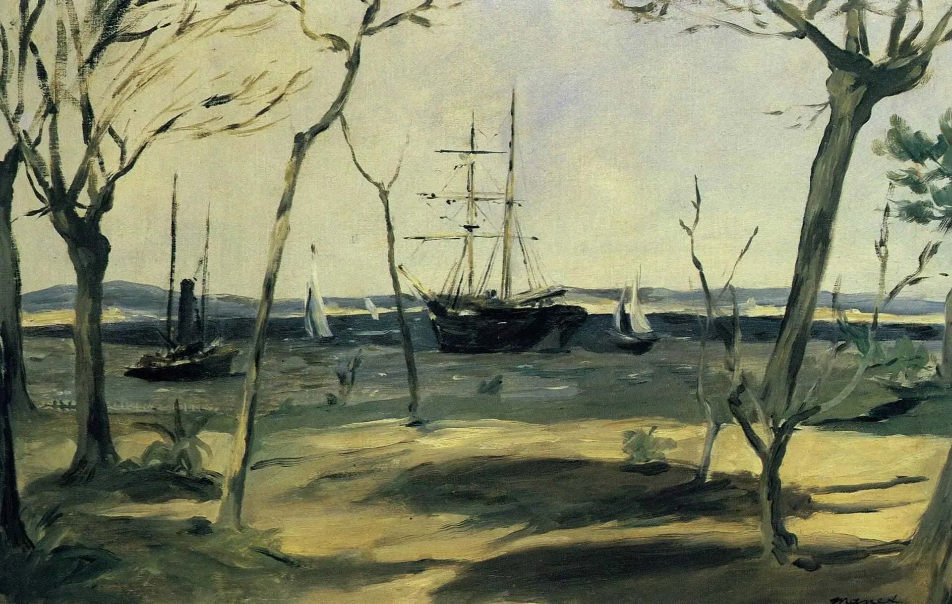 Le Bassin d'Arcachon - Édouard Manet image 1 tableau peint à l’huile sur toile