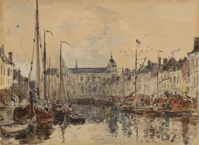 Le Bassin du commerce à Bruxelles - Eugène Boudin