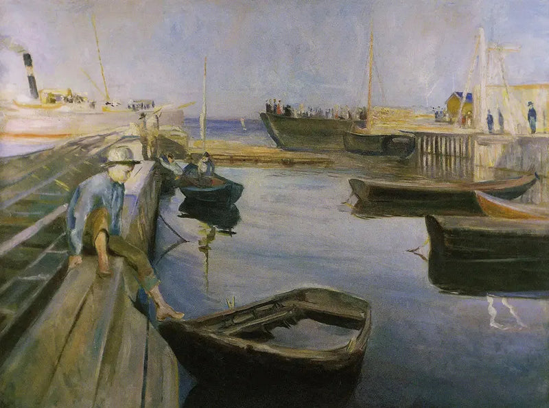 Le bateau à vapeur arrive - Edvard Munch