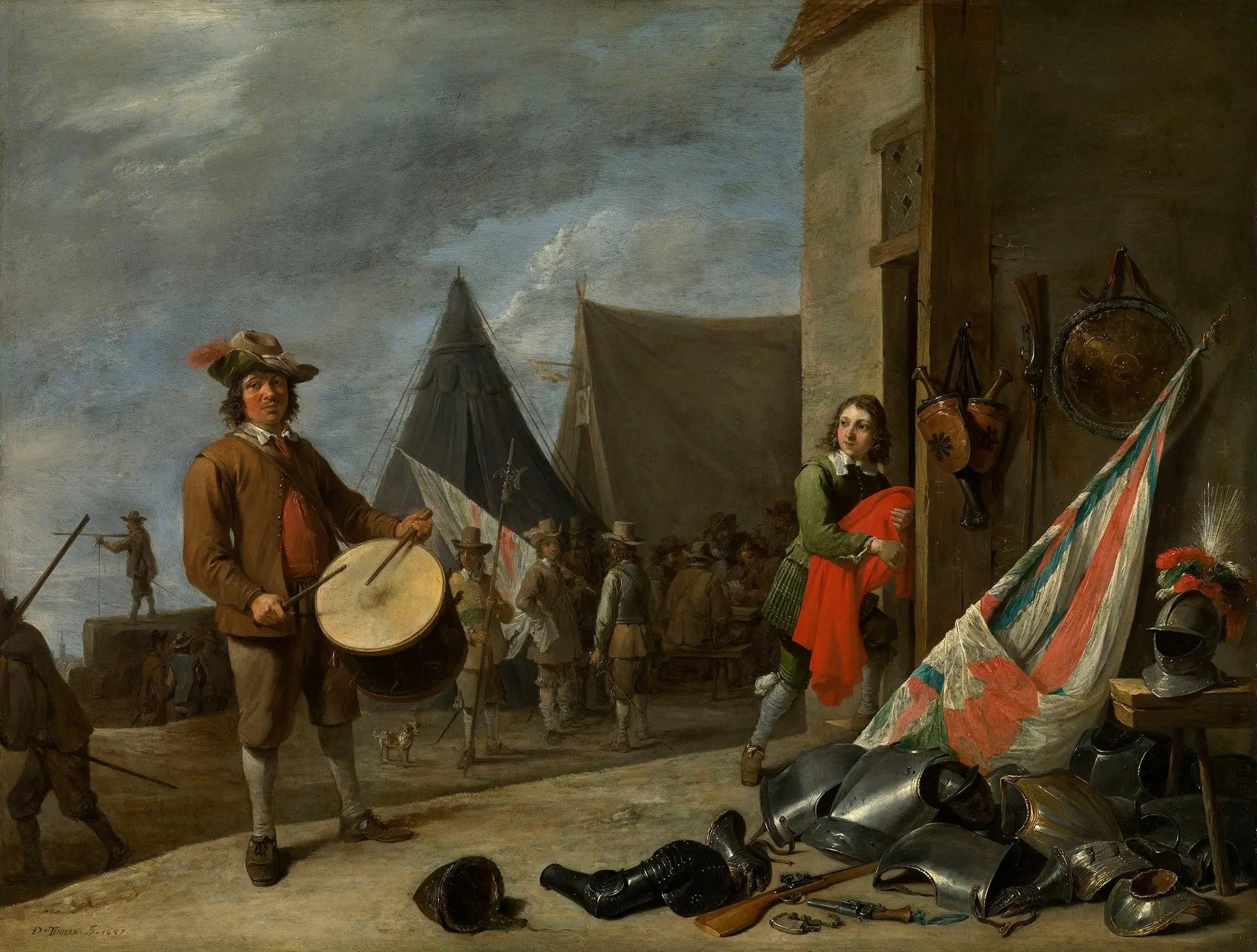 Le batteur - David Teniers le Jeune image 1 copie peinte à la main à l’huile