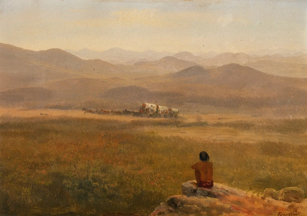 Le belvédère - Albert Bierstadt image 1 copie peinte à la main à l’huile