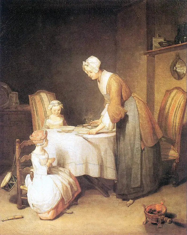 Le Bénédicité - Jean Siméon Chardin image 1 reproduction d’œuvre d’art à l’huile