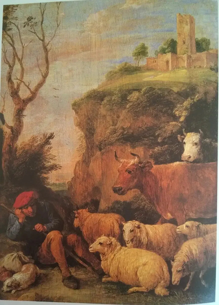 Le Berger Rêveur - David Teniers le Jeune image 1 reproduction réalisée par Alpha Reproduction