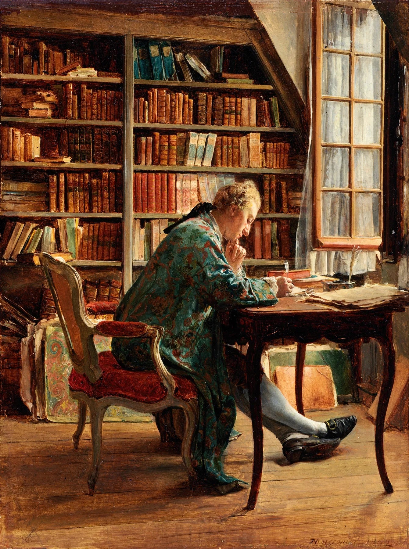 Le bibliophile - Ernest Meissonier image 1 reproduction d’œuvre d’art à l’huile