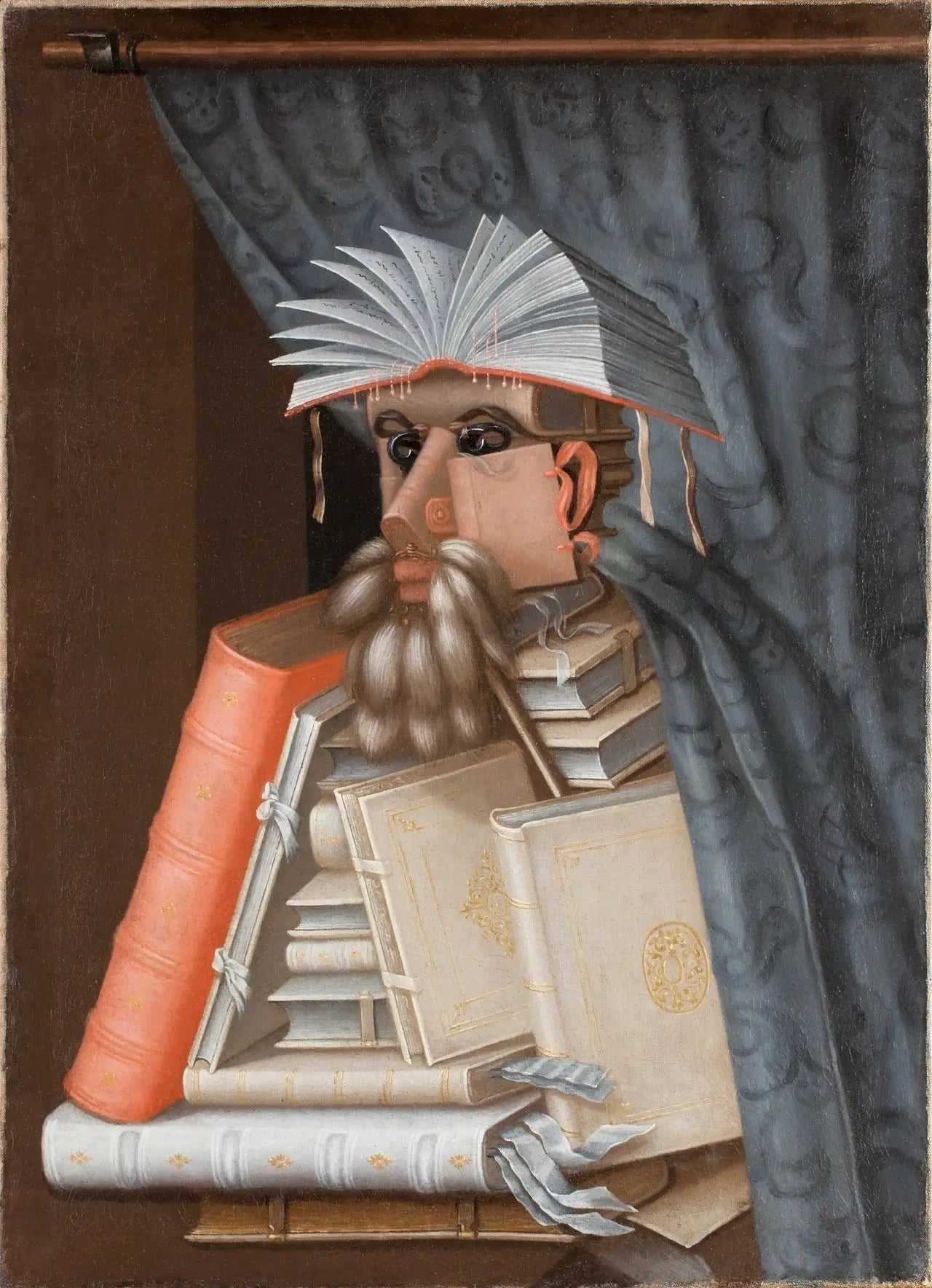 Le Bibliothécaire - Giuseppe Arcimboldo image 1 reproduction artisanale de tableau