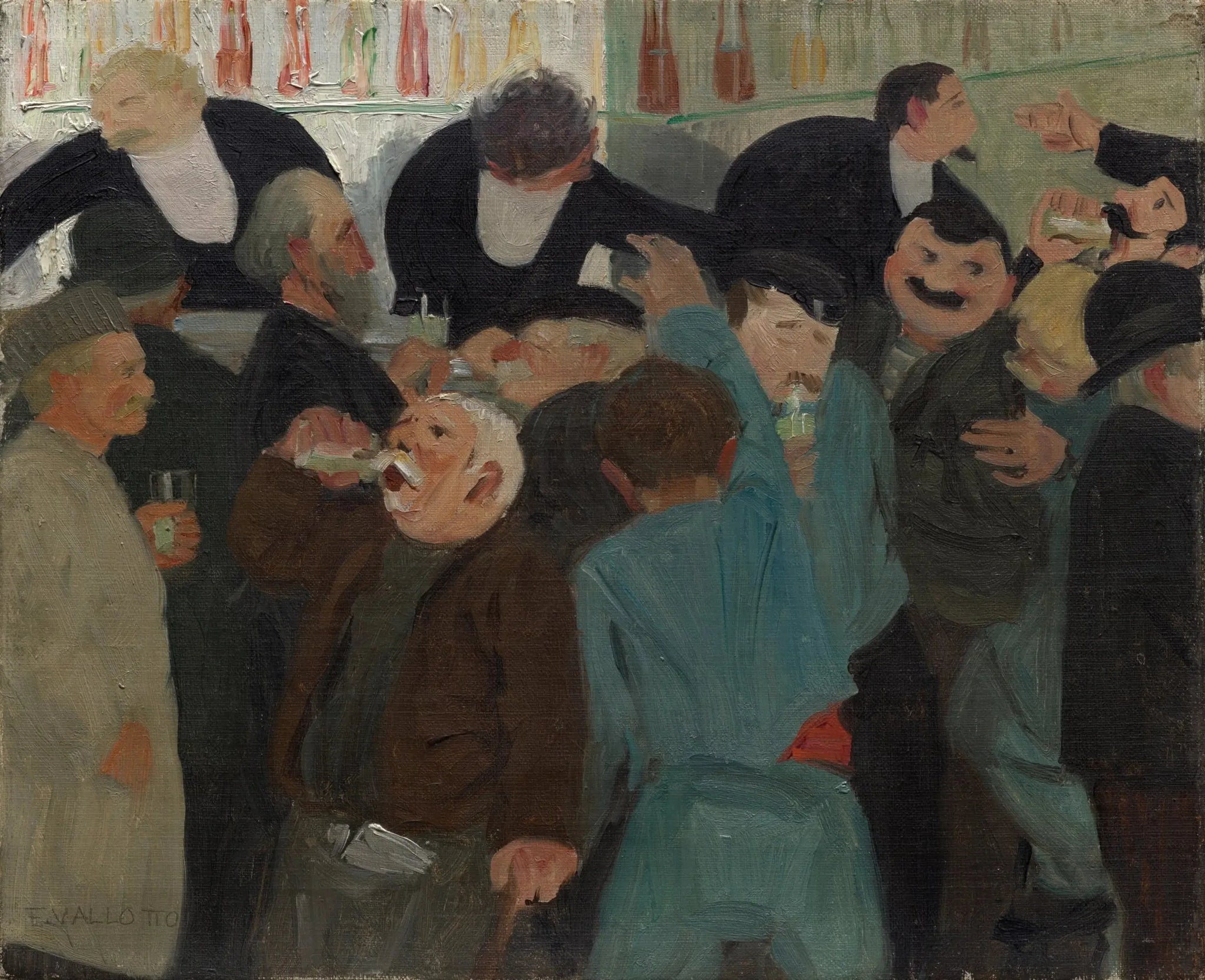 Le Bistro - Félix Vallotton image 1 reproduction de peinture à l’huile