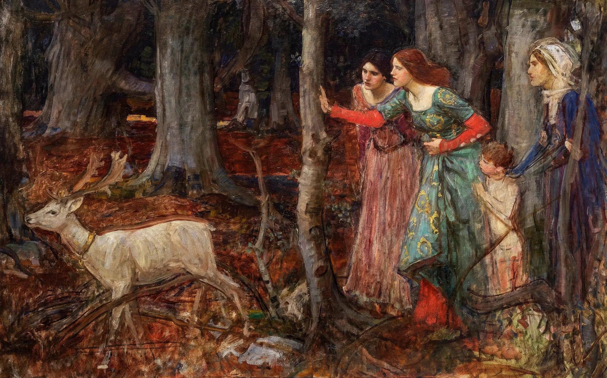 Le bois mystique - John William Waterhouse image 1 reproduction artisanale de tableau