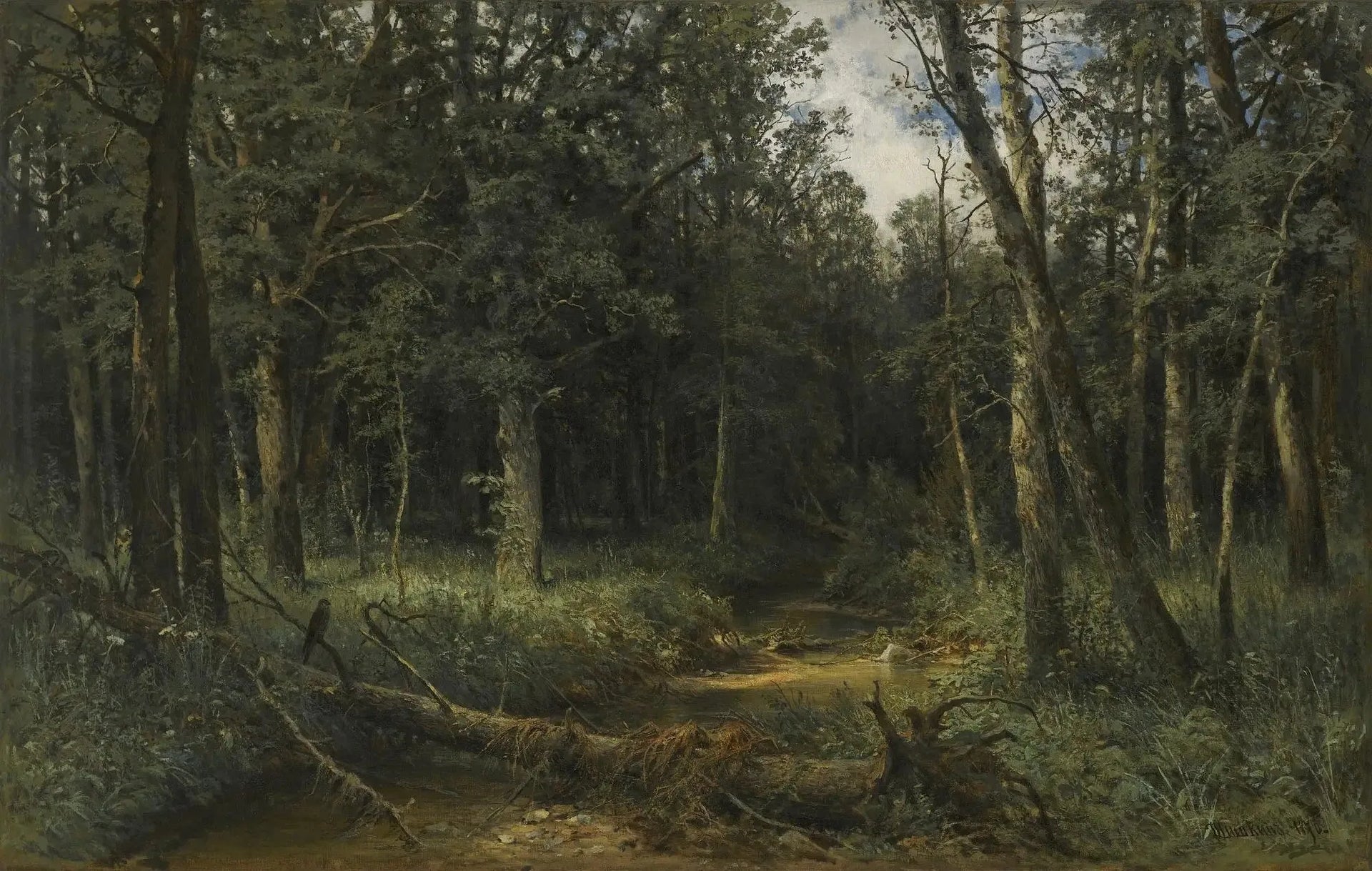 Le Bois Sombre - Ivan Chichkine image 1 reproduction artisanale de tableau