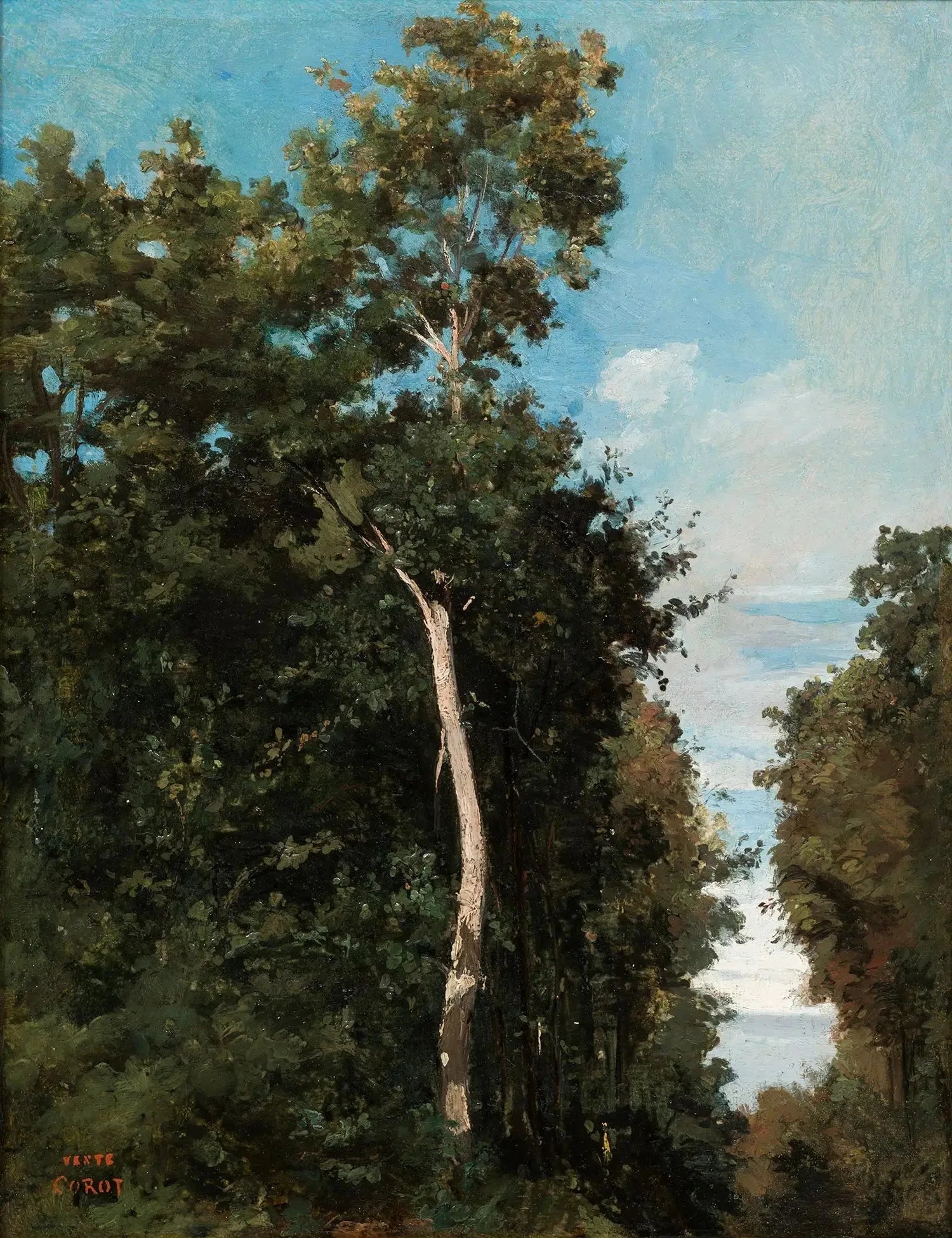Le Bois sur la côte de Grâce à Honfleur - Jean-Baptiste Camille Corot image 1 copie de tableau peinte à la main