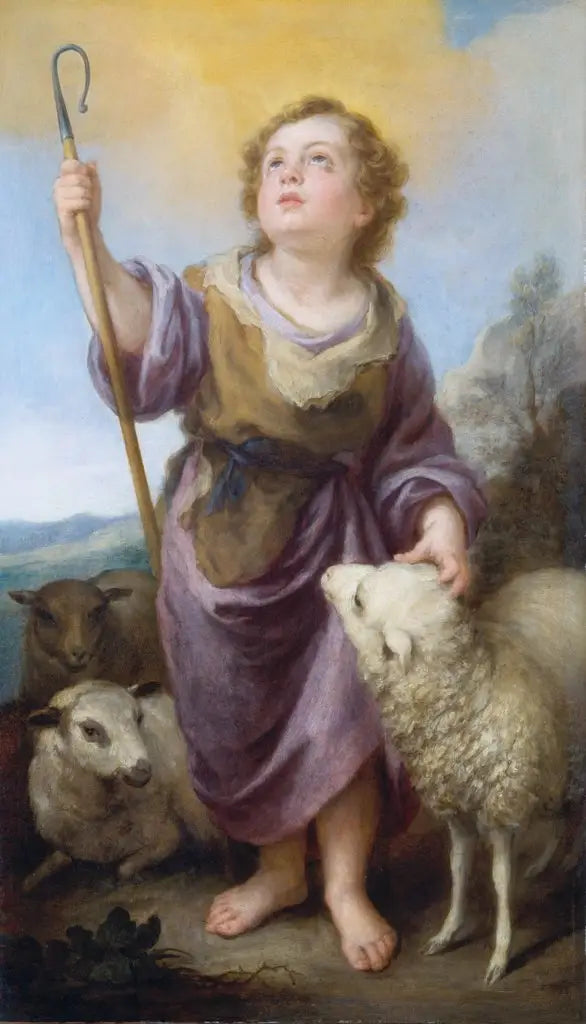 Le Bon Pasteur - Bartolomé Esteban Murillo image 1 tableau peint à l’huile sur toile