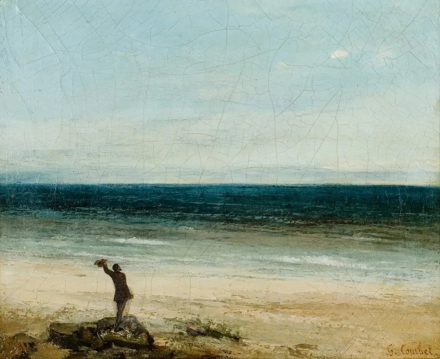Le Bord de mer à Palavas - Gustave Courbet image 1 reproduction d’œuvre d’art à l’huile
