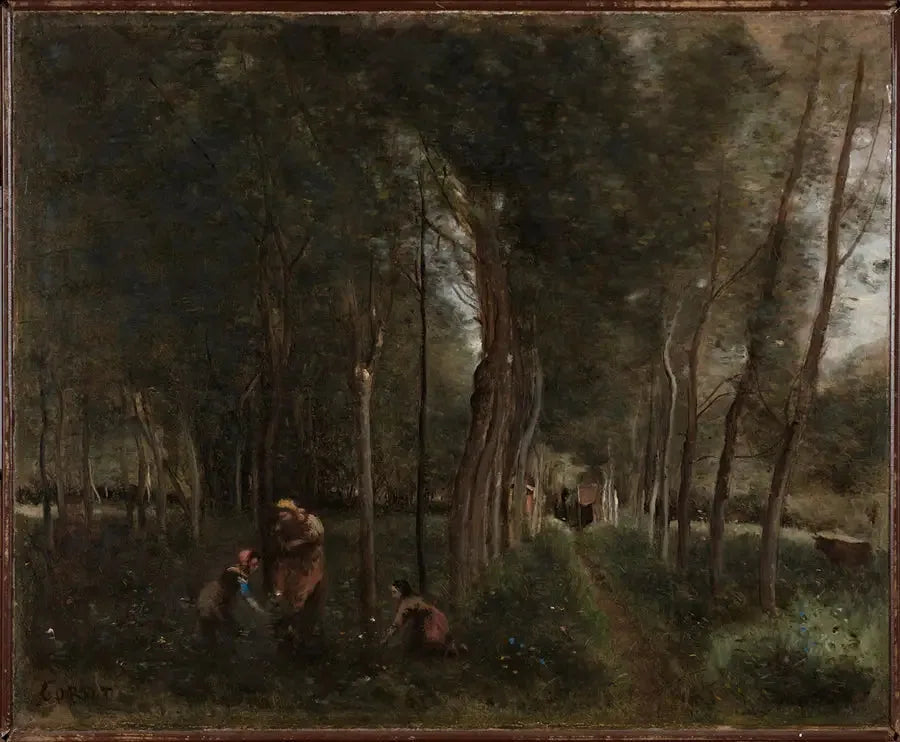 Le bosquet Dubuisson à Brunoy - Jean-Baptiste Camille Corot image 1 copie de tableau peinte à la main