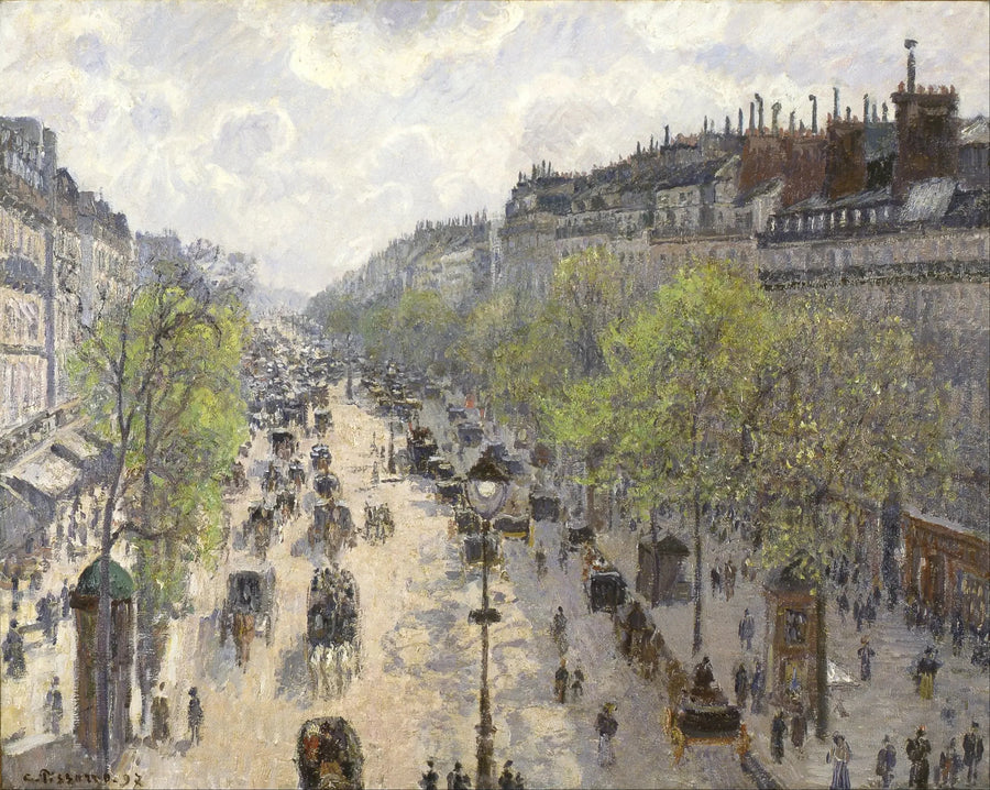 Le Boulevard de Montmartre, matinée de printemps - Camille Pissarro