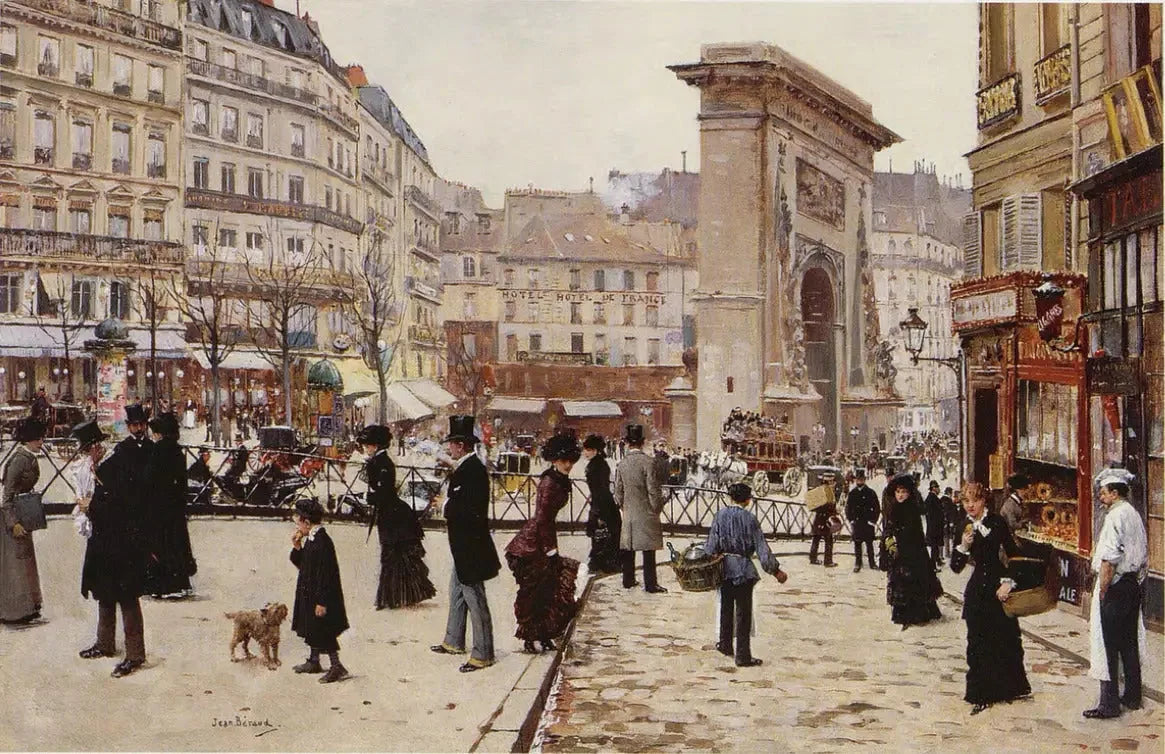 Le Boulevard Saint-Denis, Paris - Jean Béraud image 1 reproduction de peinture à l’huile