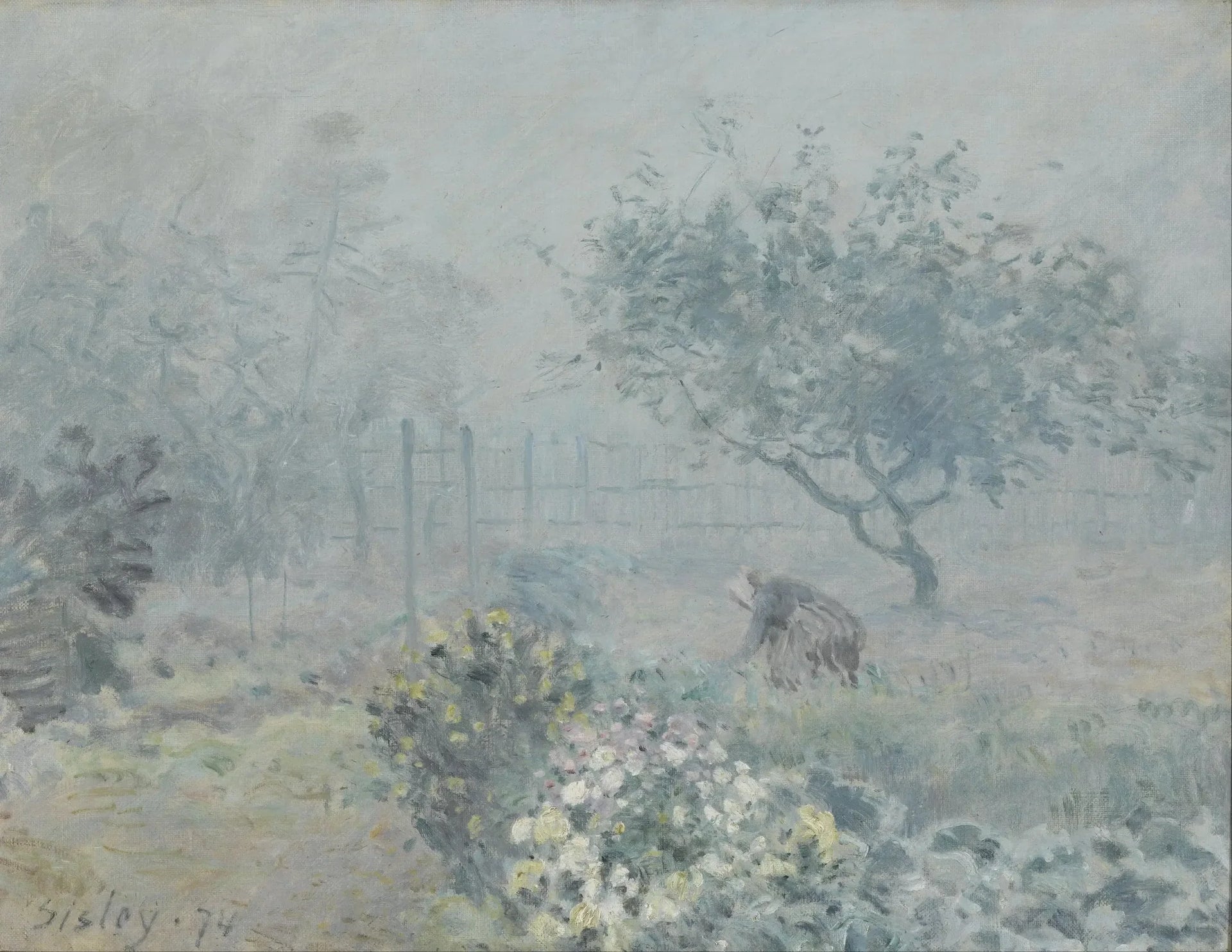 Le Brouillard, Voisins - Alfred Sisley image 1 reproduction d’œuvre d’art à l’huile