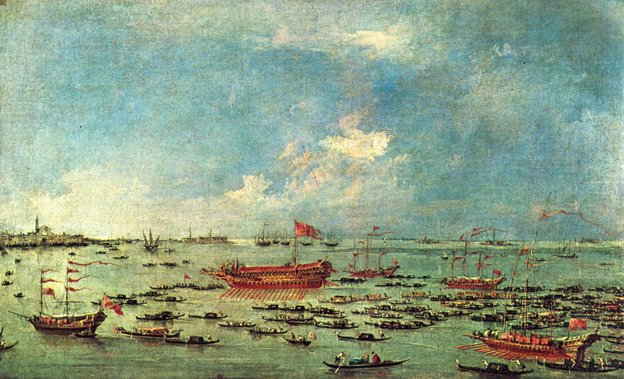 Le Bucentaure près de San Nicolò di Lido - Francesco Guardi image 1 reproduction de peinture à l’huile