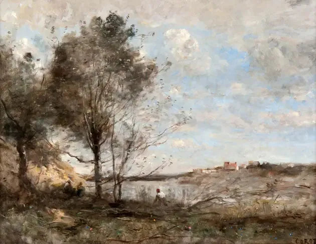 Le bûcheron - Jean-Baptiste Camille Corot image 1 reproduction de peinture à l’huile