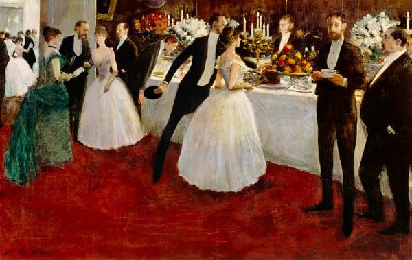 Le buffet - Jean-Louis Forain image 1 reproduction réalisée par Alpha Reproduction