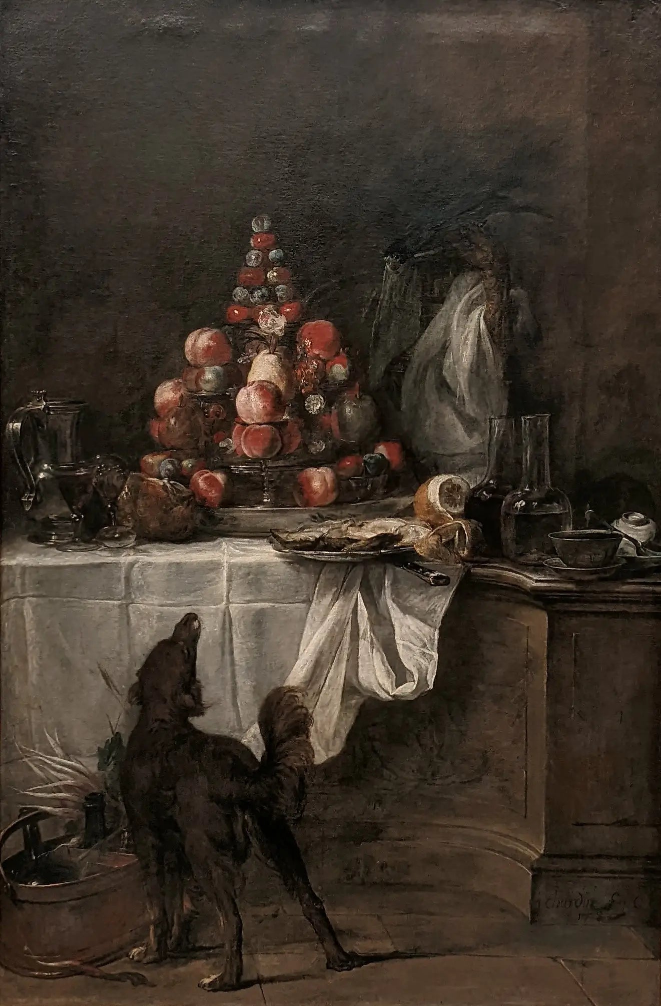 Le Buffet - Jean Siméon Chardin image 1 reproduction artisanale de tableau