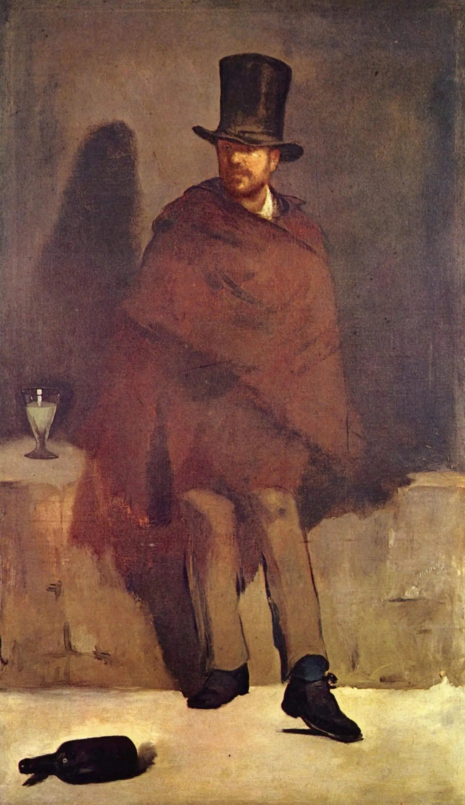 Le Buveur d'absinthe - Édouard Manet image 1 copie peinte à la main à l’huile