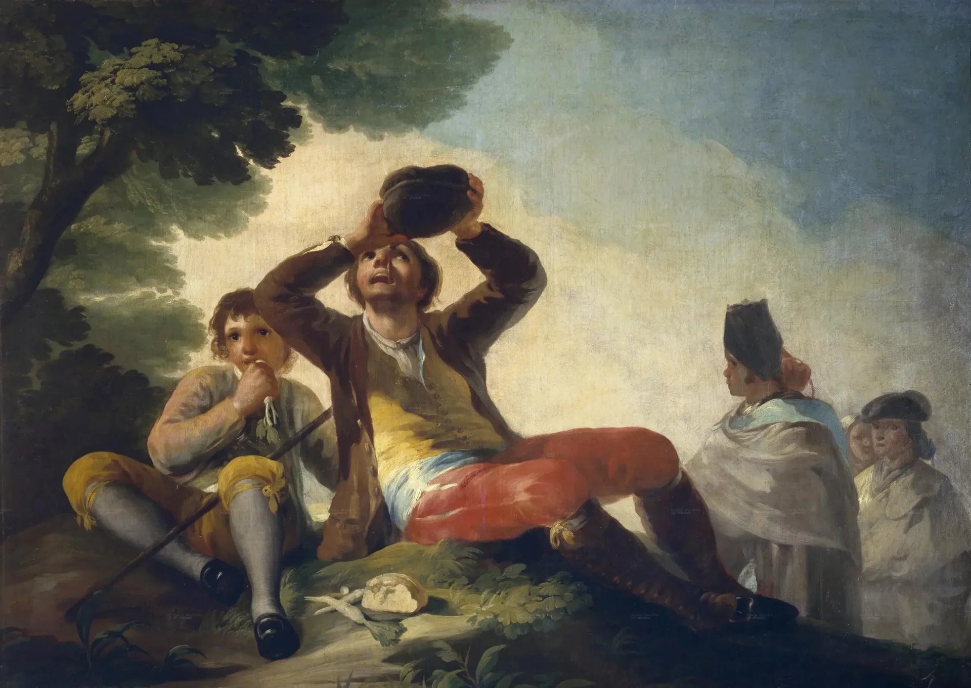Le Buveur - Francisco de Goya image 1 copie peinte à la main à l’huile