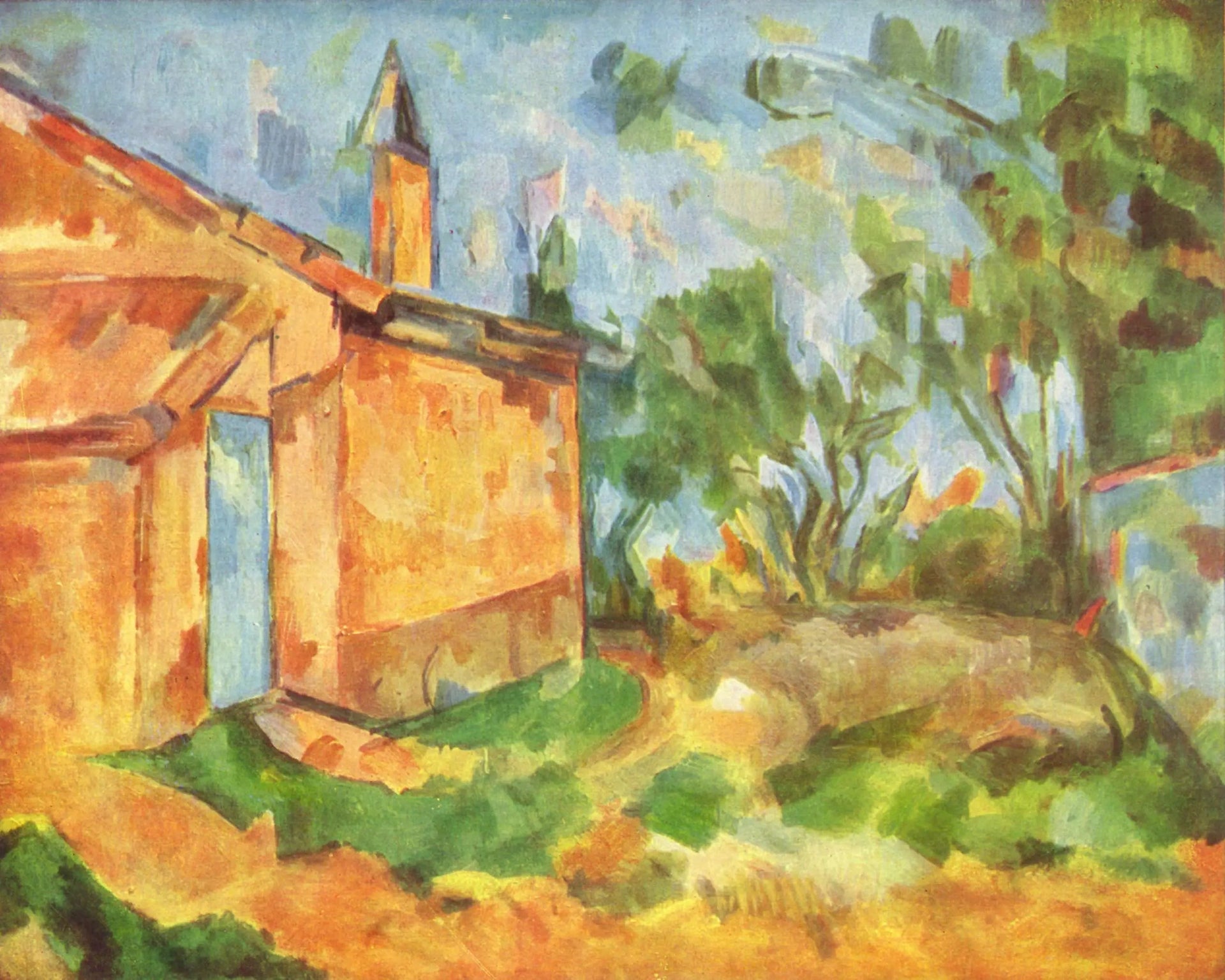 Le Cabanon de Jourdan - Paul Cézanne image 1 reproduction de peinture à l’huile
