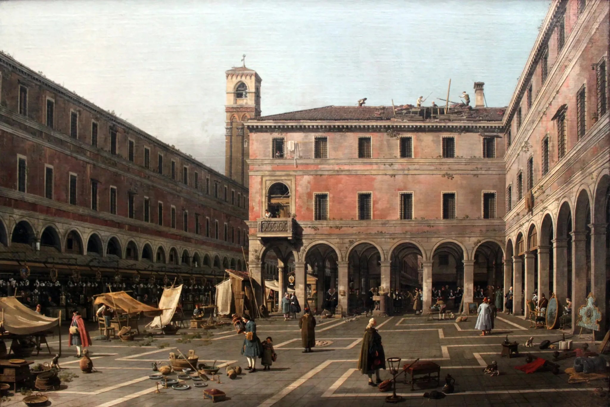 Le Campo du Rialto - Canaletto image 1 reproduction artisanale de tableau