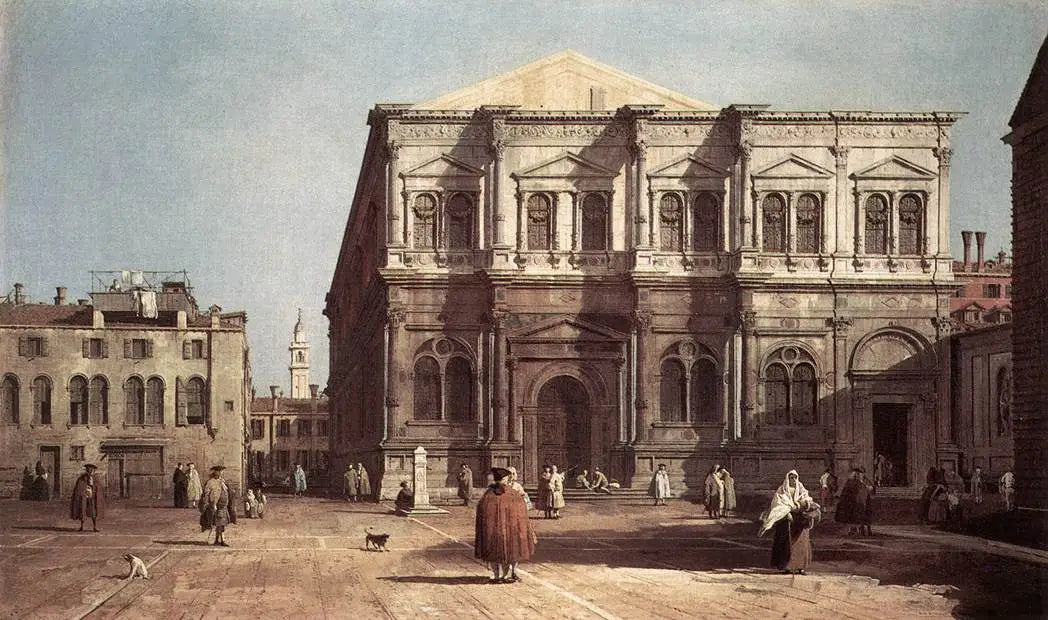 Le Campo San Rocco - Canaletto image 1 copie peinte à la main à l’huile