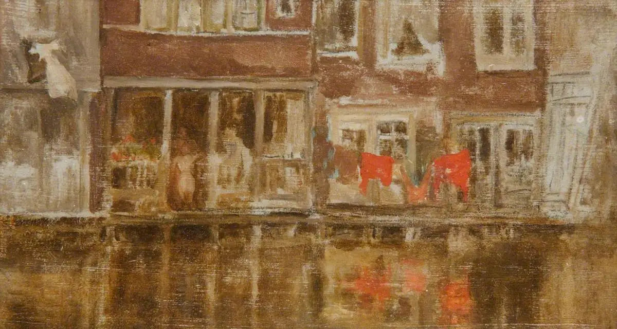 Le canal d'Amsterdam - James Abbott McNeill Whistler image 1 reproduction artisanale de tableau