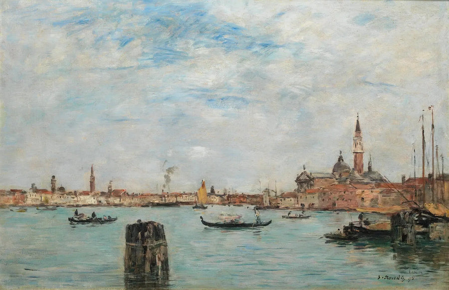 Le canal de la Giudecca et San Giorgio Maggiore, Venise - Eugène Boudin