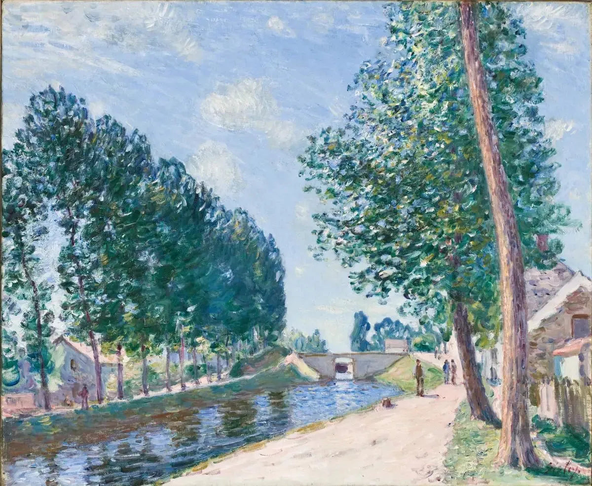 Le canal du Loing à Moret - Alfred Sisley image 1 reproduction réalisée par Alpha Reproduction