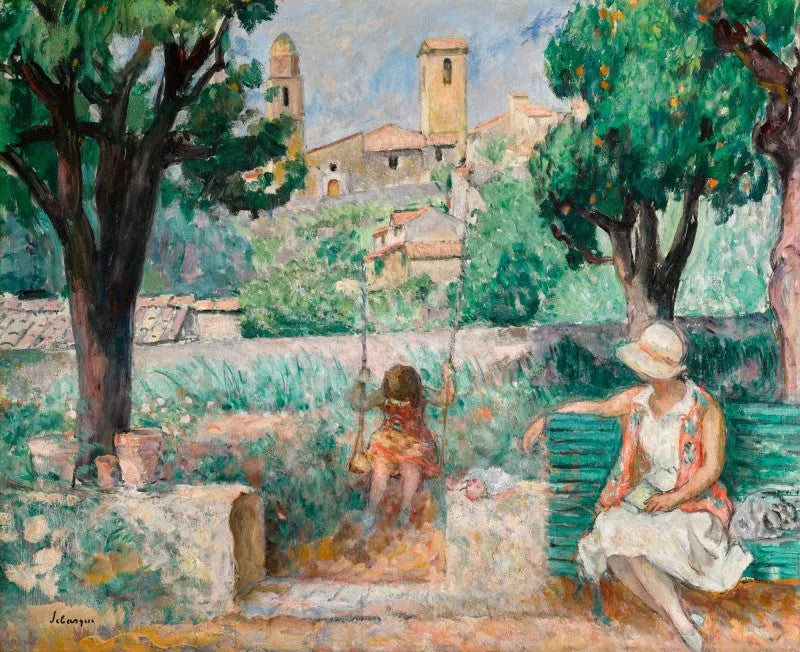 Le Cannet, la Balançoire - Henri Lebasque image 1 reproduction artisanale de tableau