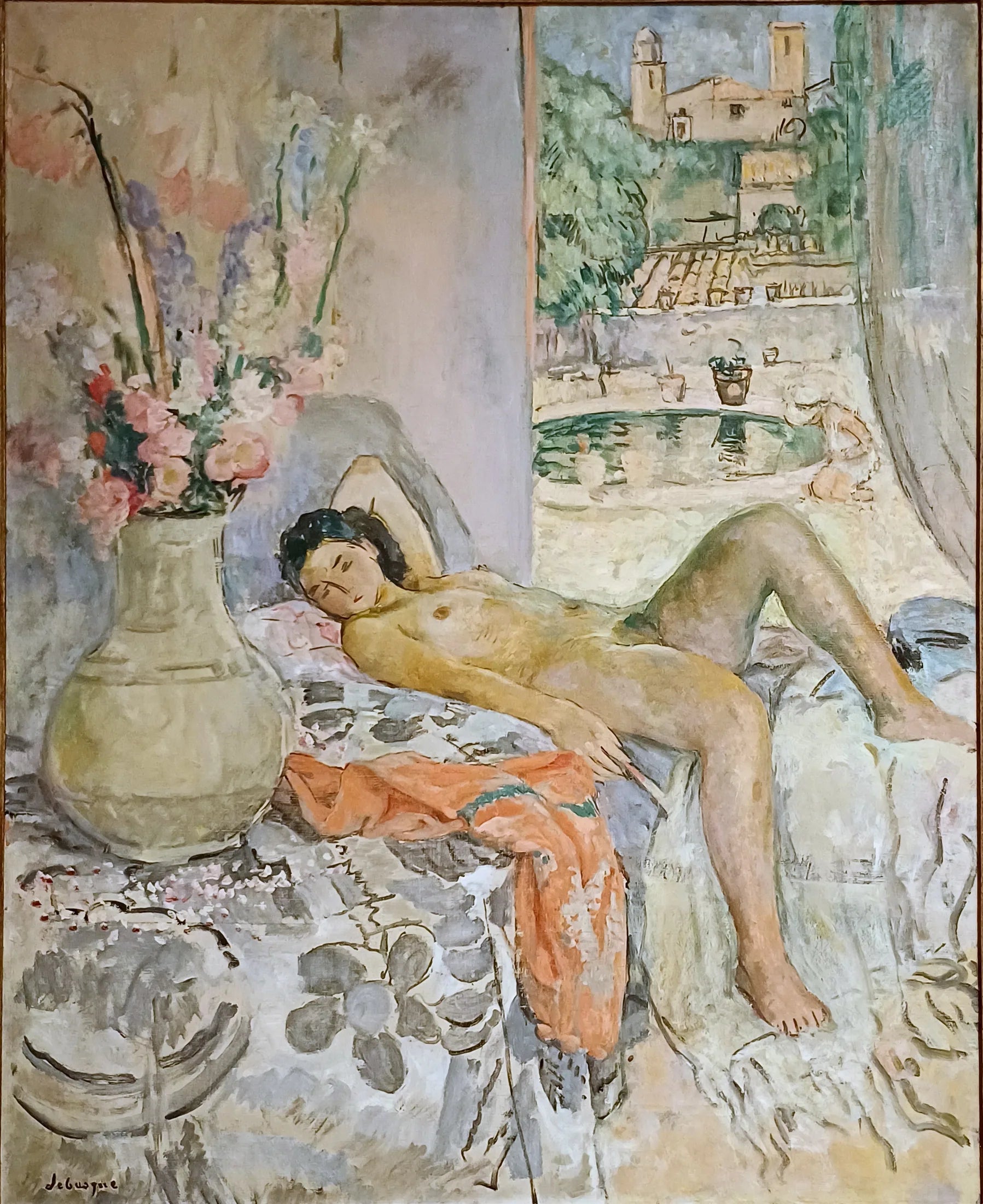 Le Cannet, nu allongé - Henri Lebasque image 1 reproduction artisanale de tableau