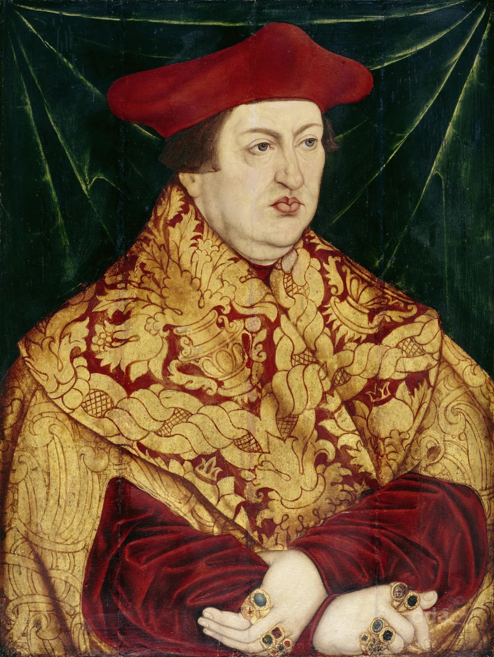 le cardinal Albert de Brandebourg - Lucas Cranach the Elder image 1 copie peinte à la main à l’huile