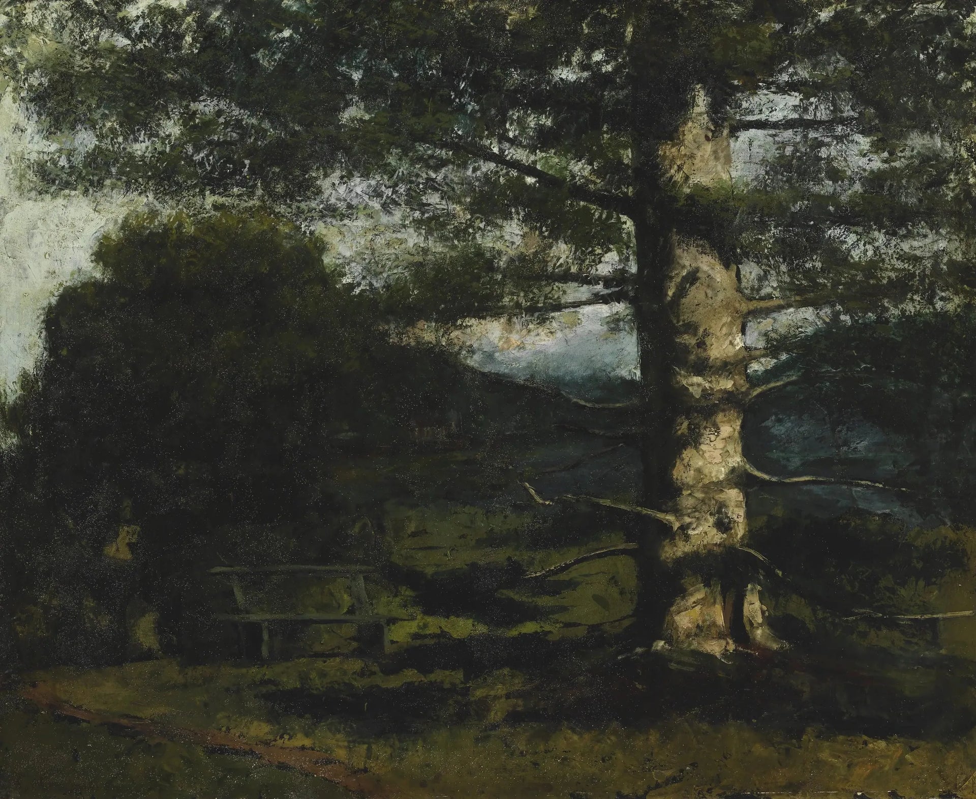 Le Cèdre d'Hauteville - Gustave Courbet image 1 tableau peint à l’huile sur toile