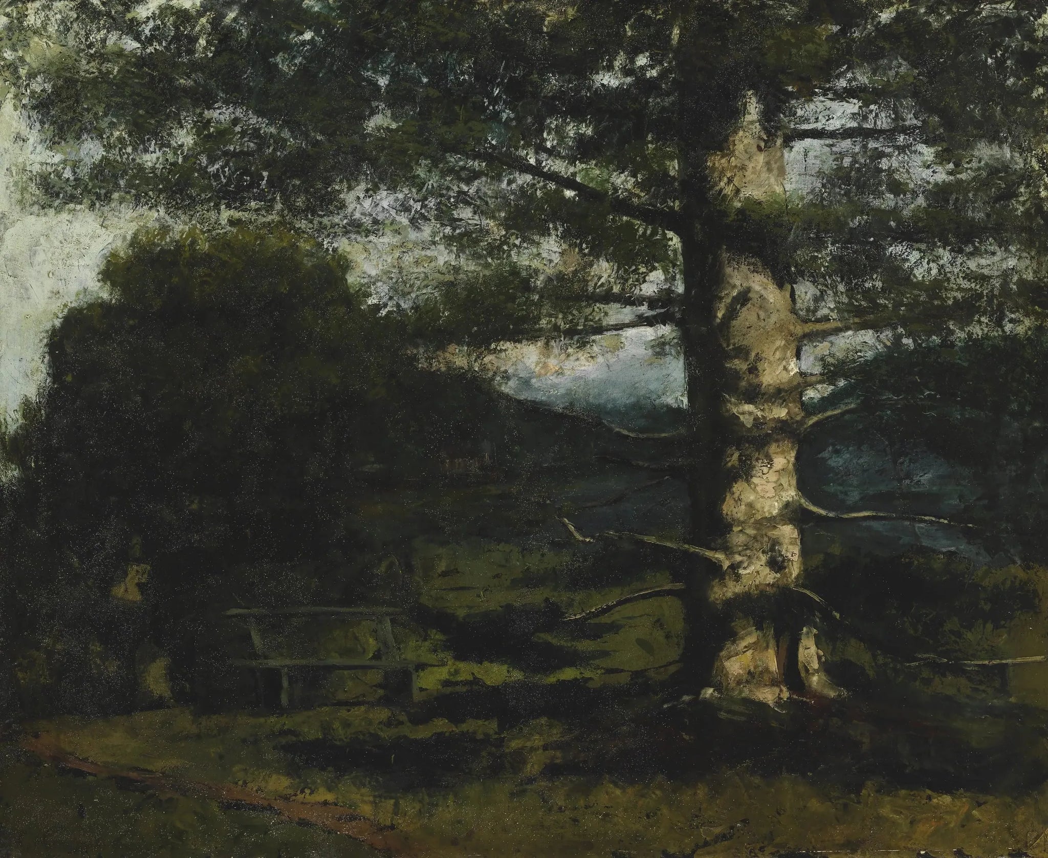 Le Cèdre d'Hauteville - Gustave Courbet image 1 tableau peint à l’huile sur toile