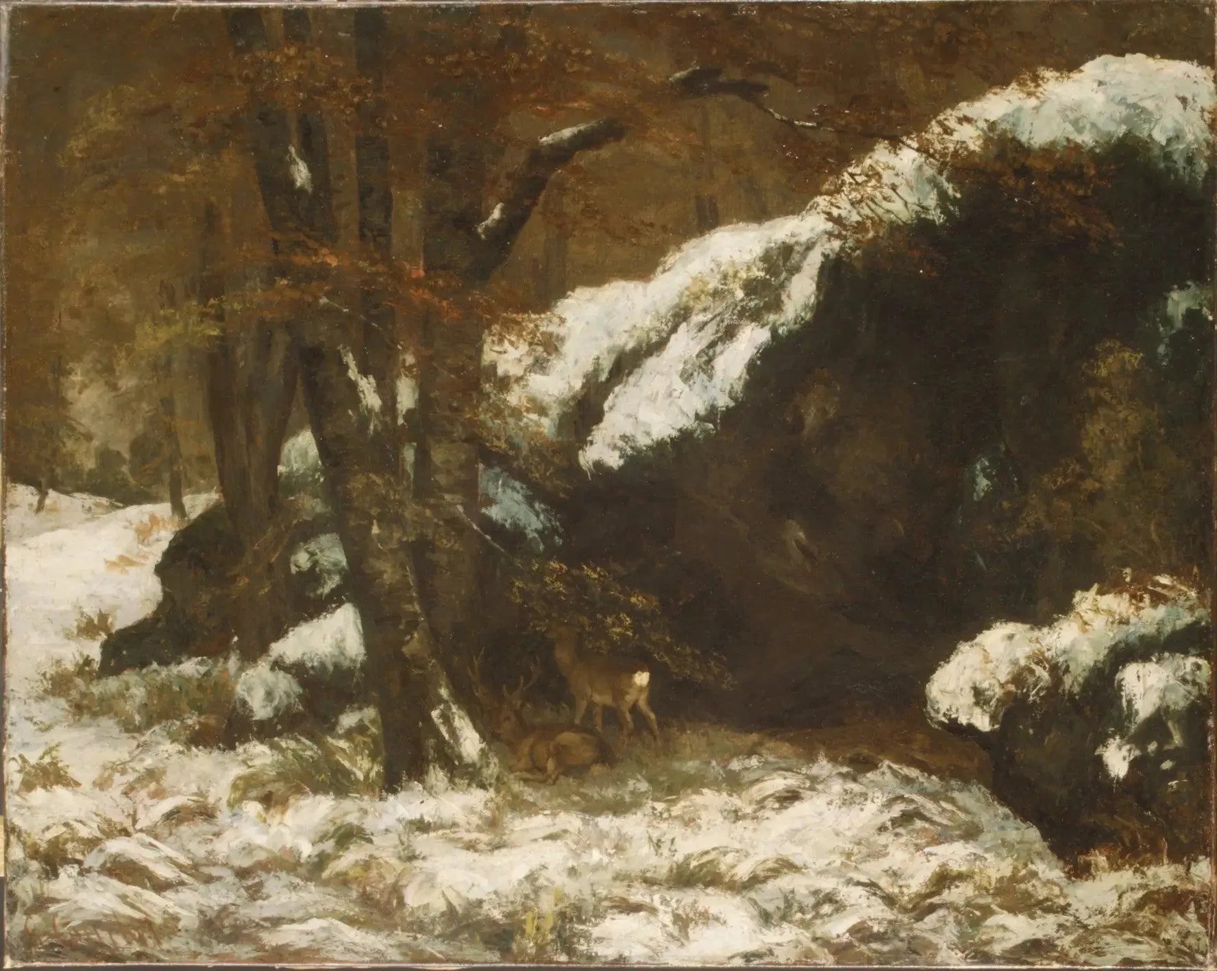 Le cerf - Gustave Courbet image 1 reproduction d’œuvre d’art à l’huile