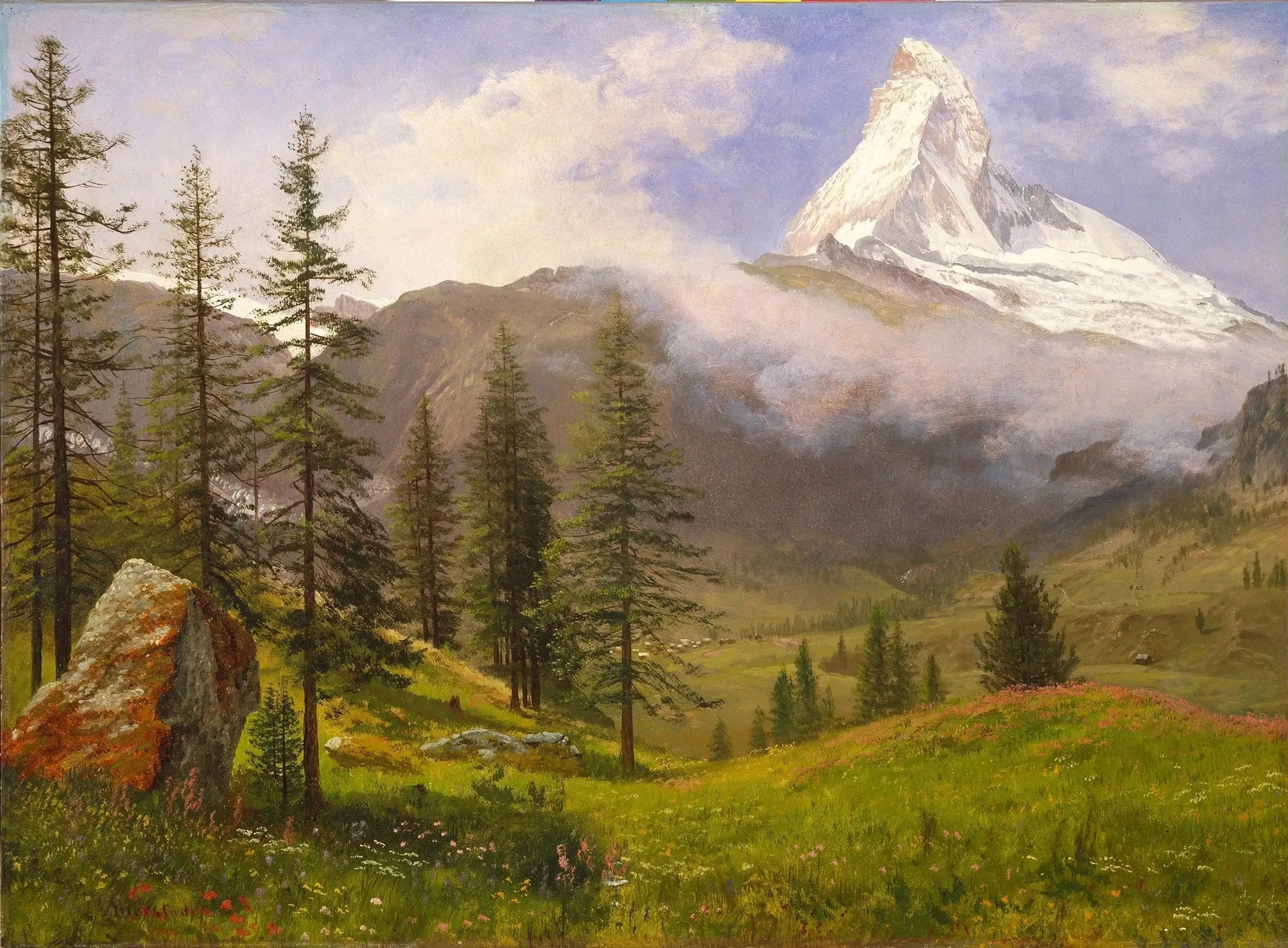 Le Cervin - Albert Bierstadt image 1 copie de tableau peinte à la main