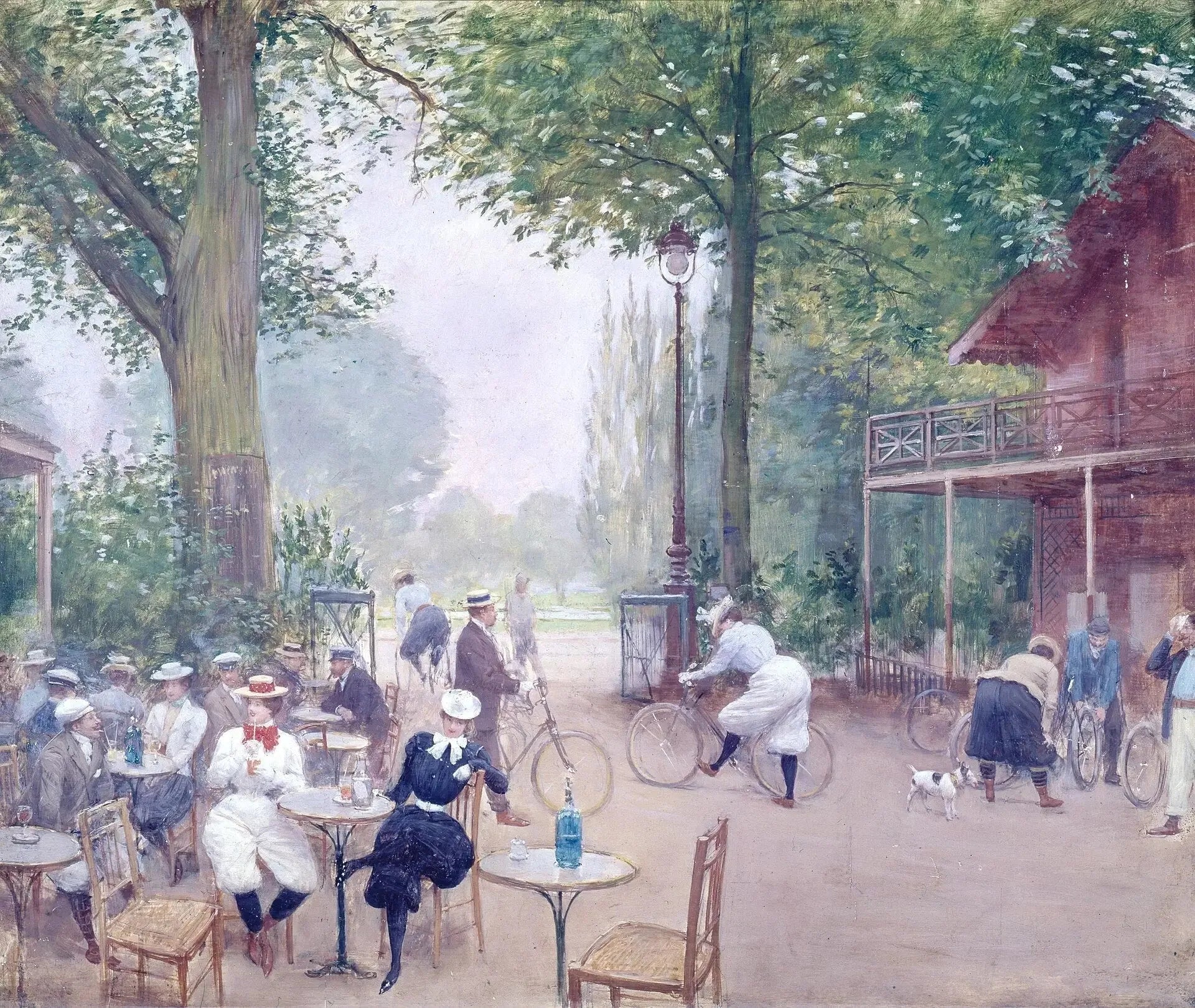 Le Chalet du cycle au bois de Boulogne - Jean Béraud image 1 tableau peint à l’huile sur toile