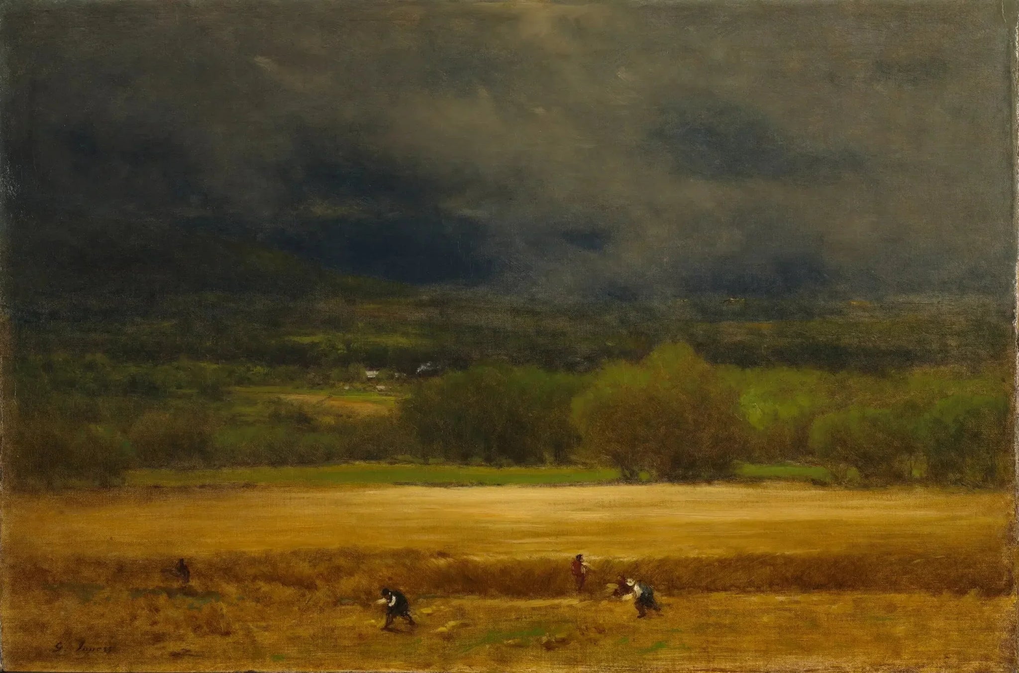 Le champ de blé - George Inness image 1 tableau peint à l’huile sur toile