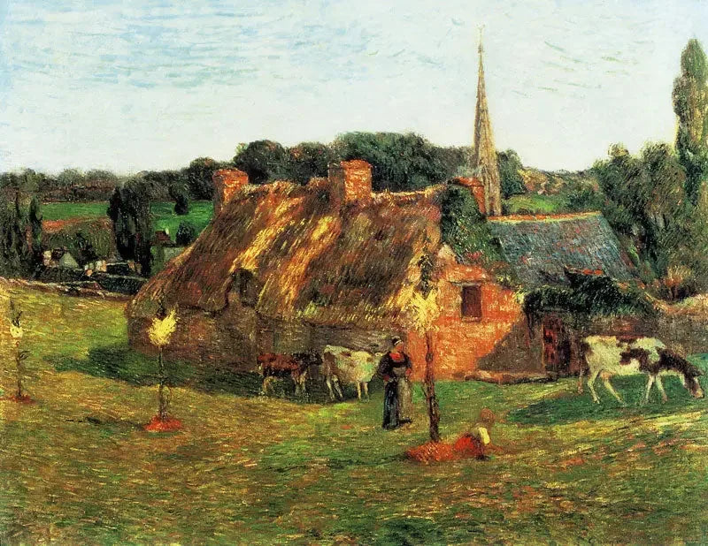 Le Champs de Lolichon et l'église de Pont-Aven - Paul Gauguin image 1 tableau peint à l’huile sur toile