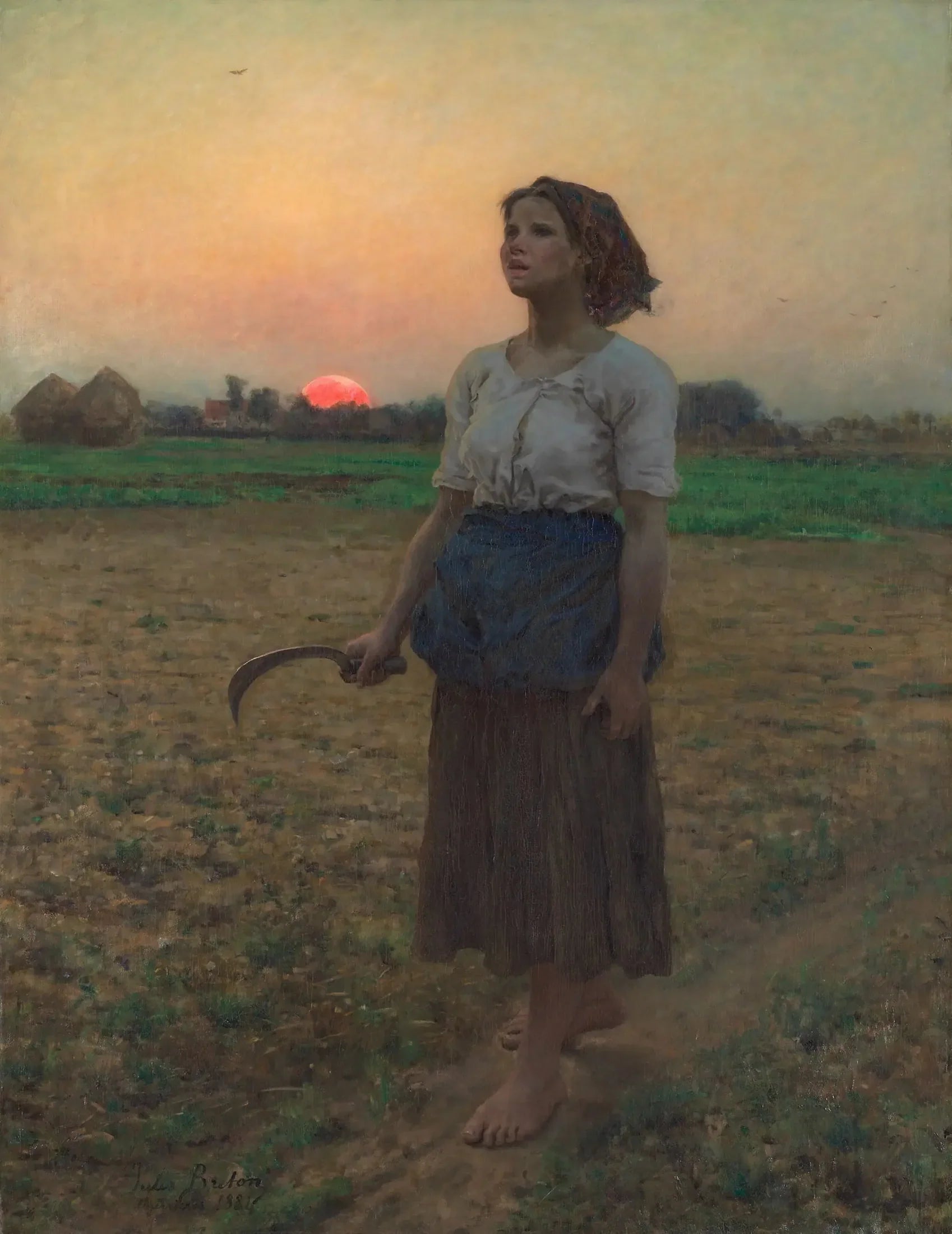Le Chant de l’Alouette - Jules Breton image 1 copie peinte à la main à l’huile