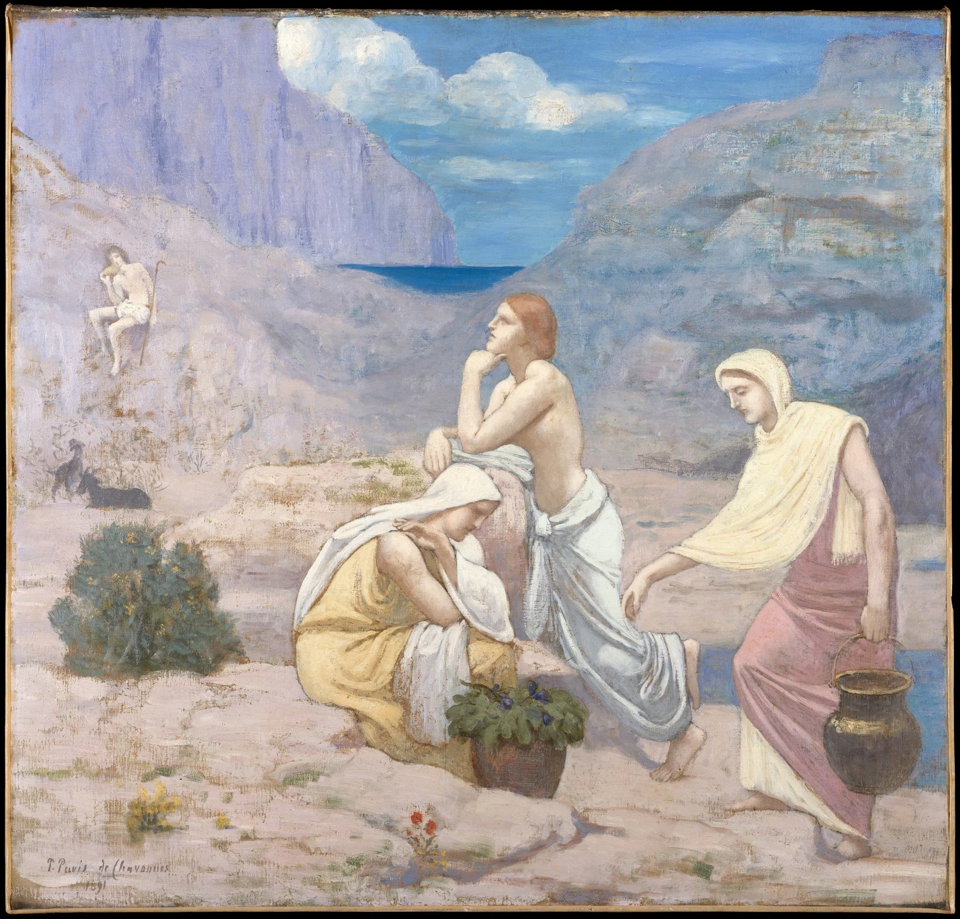 Le Chant du berger - Pierre Puvis de Chavannes image 1 reproduction réalisée par Alpha Reproduction