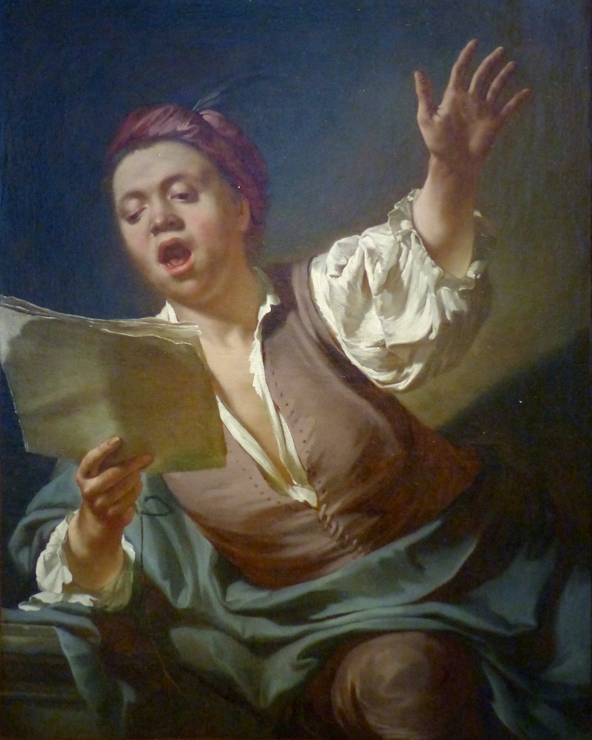 Le chanteur - Giovanni Battista Piazzetta image 1 copie de tableau peinte à la main