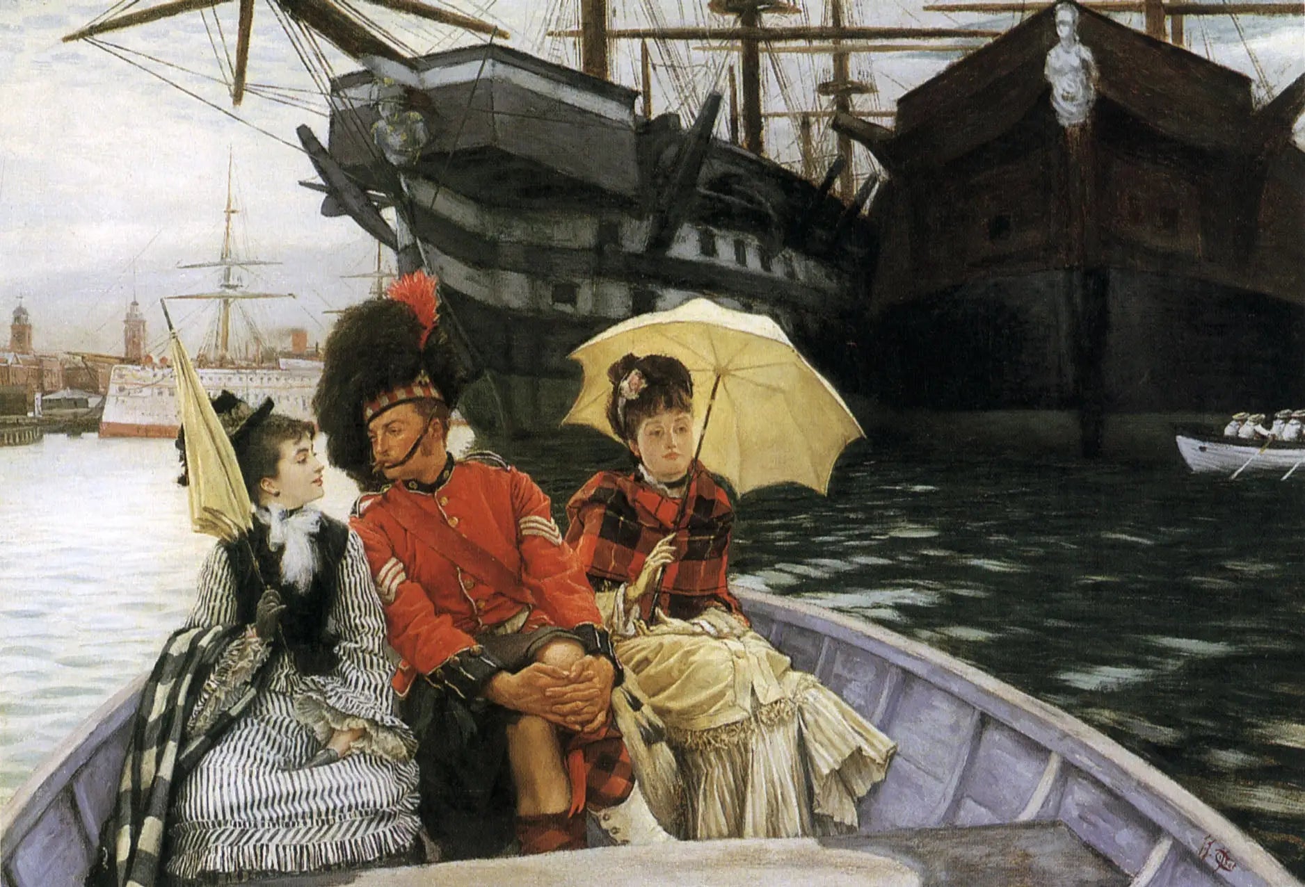 Le Chantier naval de Portsmouth - James Tissot image 1 reproduction réalisée par Alpha Reproduction