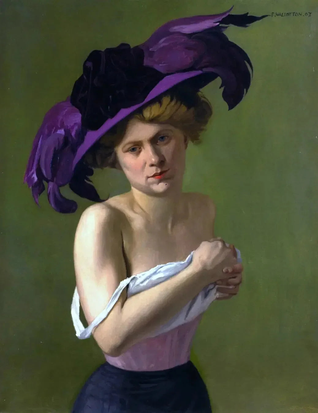 Le Chapeau violet - Félix Vallotton image 1 reproduction réalisée par Alpha Reproduction