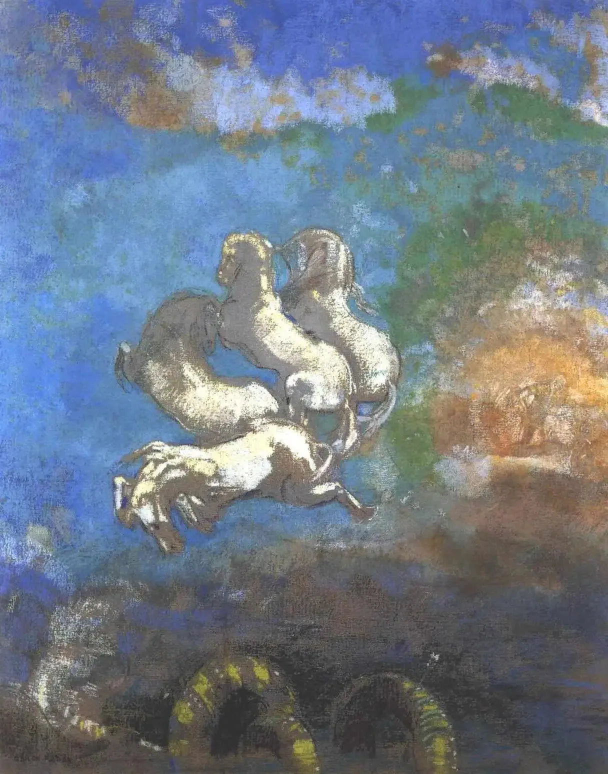 Le char d'Apollon - Odilon Redon image 1 reproduction de peinture à l’huile