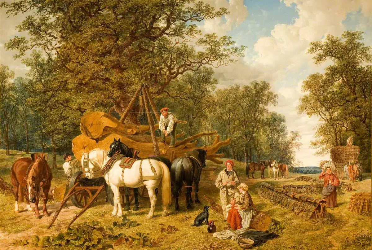 Le chariot à bois - John Frederick Herring, Sr. image 1 reproduction artisanale de tableau