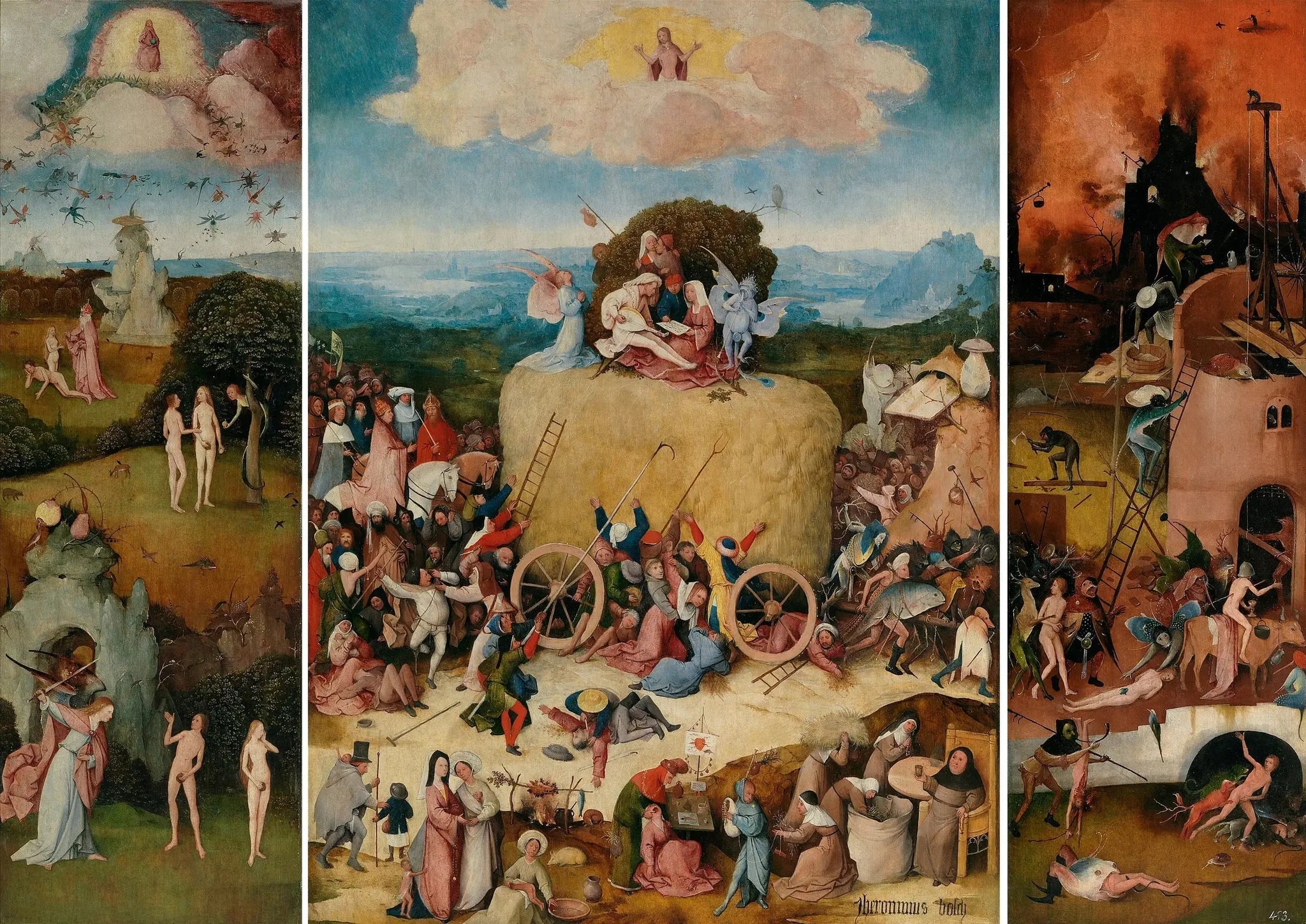 Le Chariot de foin - Hieronymus Bosch image 1 tableau peint à l’huile sur toile